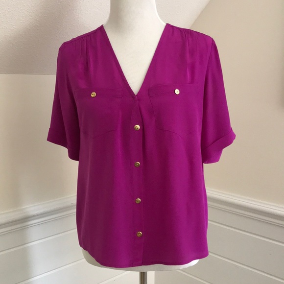 Amanda Uprichard Silk Button-Down Shirt - USA made - Picture 1 of 8
